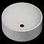 Раковина глянцева накладна Amidicon Sfera 43 з литого каменю SFERA_43_HL, Білий - мініатюра 1