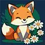 Картина за номерами "Гарна лисичка" KHO6299, 25х25 см - мініатюра 1