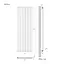 Радіатор дизайнерський Ideale Vittoria 11 9/1800 білий, Білий - мініатюра 3