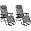 Набір шезлонгів SpringFun 2 шт. розкладні садові крісла Zero Gravity - мініатюра 1