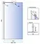 Душова стінка Rea Aero N 110 chrome з полицею Evo REA-K3021 + HOM-08945, прозорий, хром - мініатюра 7