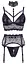 Еротичний комплект Cottelli Collection Bondage Bra Suspender XL чорний - мініатюра 12