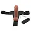 Страпон с вибрацией Baile Ultra Passionate Harness 16 см коричневый - миниатюра 8
