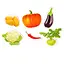 Детский набор магнитов "Овощи" ML4032-21 в наборе 6 магнитов - миниатюра 1