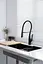 Змішувач для кухні з гнучким виливом чорний Nett SWB-52 Чорний - мініатюра 3