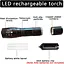 Яскравий ліхтарик COXNSXX з 2 перезаряджуваними батареями 18650 та універсальним зарядним пристроєм USB на 2 слоти, регульований, - мініатюра 2