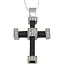 Срібний хрест Гаразд з каучуком і фіанітами. 5541757 - мініатюра 1