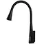 Смеситель для кухни Globus Lux NIAGARA GLN-0203SM-BB одноручный черный матовый с поворотным изливом 360° для установки на одно отверстие - миниатюра 3