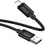 Дата кабель Hoco X122 Benefit USB to Lightning 2.4A (1m) Black - мініатюра 3