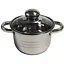 Кастрюля A-Plus WK-2167 3.9 л из нержавеющей стали со стеклянной крышкой с многослойным дном - миниатюра 1