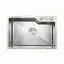 Кухонная мойка Platinum Handmade 650x430x220 (толщина 3,0/1,5 мм корзина и дозатор в комплекте), Нержавеющая сталь - миниатюра 1
