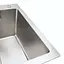 Кухонная мойка Platinum Handmade HSB 500x450x230 нержавейка (квадратный сифон 3,0/1,0), Нержавеющая сталь - миниатюра 4