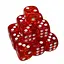 Настольная игра Games 7 Days Кубик D6 прозрачный с точками (красный) , 1 шт. (g7dtransd6dotsred) - миниатюра 1
