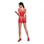 Бодистокинг - мини-платье с бабочками Passion BS090 red One size - миниатюра 4