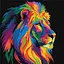 Картина за номерами "Яскравий лев" Ідейка KHO6823, 30х30 см - мініатюра 1
