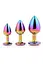 Анальна пробка Gleaming Love Multicolour Plug Set 3 шт. (мульті) - мініатюра 1