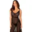 Полупрозрачная длинная сорочка Obsessive Estiqua chemise черный ассиметричный крой XS/S - миниатюра 1