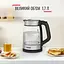 Електрочайник Tefal Glass Kettle 1.7 л скло з підсвіткою чорно-срібний kuh0015297 - мініатюра 7