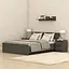 Кровать двуспальная MebelStar Нео 160x200 см Антрацит (MBS-1137) - миниатюра 1