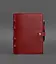 Шкіряний блокнот з датованим блоком (Софт-бук) 9.1 червоний - мініатюра 1