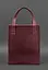 Шкіряна жіноча сумка шоппер Бетсі з кишенею бордова - мініатюра 4