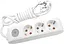 Подовжувач 3/3м з/заземл. з кнопкою білий (Multi-Let) - мініатюра 1