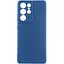 Чехол TPU GETMAN Liquid Silk Full Camera для Samsung Galaxy S22 Ultra Синий / Navy Blue - миниатюра 1