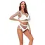 Еротичний комплект сітчастий топ та трусики S/M Білий K0545-3 - мініатюра 5