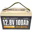 Аккумуляторная батарея Power Queen LiFePO4 12.8V 100Ah 1280Wh с BMS 100A, ресурс 4000 циклов, IP65 для автономных систем - миниатюра 2