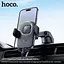 Автотримач для телефона HOCO HW32 Crown push-type wireless charging car holder (center console) Black Metal Gray - мініатюра 5