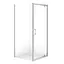Душевая кабина Cersanit Brasco 90x90 см квадратная распашная прозрачное стекло без поддона хром S168-010, прозрачный, хром - миниатюра 1