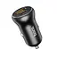 Адаптер автомобильный HOCO Smooth road car charger NZ5 самое зарядное черное - миниатюра 2