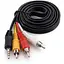 Кабель-переходник ExtraDigital 3.5 мм M - 3xRCA M 1.5 м черный (KBV1731) - миниатюра 1