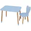 Дитячий стіл зі стільцем 04-027BLAKYTN пастельно синій - мініатюра 1