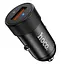 Адаптер автомобильный с подсветкой HOCO Z32A Compatible Super Fast Charge 1USB 4A QC3.0 18W черный - миниатюра 1