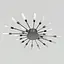 Потолочная хромированная люстра в форме солнечной вспышки на 22 плафона G4 Ø 90х70 см Line F | Ст. 1279/22 CH - миниатюра 6