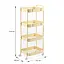 Этажерка Wall Sticker SW-00002114 мобильная четырехъярусная универсальная из металла 45х30х103 см кремовая - миниатюра 3