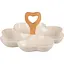 Блюдо LED Heart порцелянове Менажниця 4 секції з бамбуковою ручкою 23.5х3.6 см (B010381) - мініатюра 1