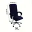 Эластичный чехол на игровое, компьютерное кресло Semi Chair Cover Velvet с подлокотниками Black XL - миниатюра 6