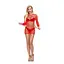 Мини-платье открытое и соблазнительное S/M/L красное K0758-3 - миниатюра 1