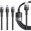 Кабель 3-в-1 XO NB-Q191 Lightning / Micro / Type-C 1.2 м Черный - миниатюра 1