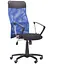 Кресло Ultra сиденье Сетка серая/спинка Сетка синяя, вставка Скаден черный - миниатюра 1