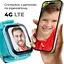 Детские GPS часы JETIX DF100 Pro Kids с виброзвонком, 4G видеозвонком и фонариком Голубой - миниатюра 2