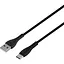 Кабель XO NB-Q165 3A fast charging usb cable Type-c Чорний - мініатюра 1