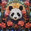 Алмазна мозаїка Strateg ПРЕМІУМ Панда серед троянд розміром 30х30 не викладка (DEEX16305) - мініатюра 1