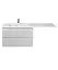 Тумба Мойдодир Unik 80-A Adam 140 L Білий підвісна з крилом над пральною машиною Білий - мініатюра 4
