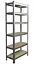 Стелаж металевий 222x110x50 6 полиць (сірий) - мініатюра 5