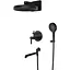 Душова система прихованого монтажу Koer KB-66029-05 3 функції Black KR5492, Чорний матовий - мініатюра 1