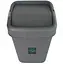 Мусорное ведро Motek на 18 л с поворотной крышкой 27.5х27.5х41 см Антрацит (COB-411)  - миниатюра 3