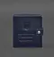 Кожаная обложка-портмоне для военного билета офицера запаса (широкий документ) Синий - миниатюра 1